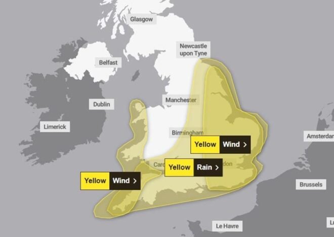 യുകെ മുഴുവൻ ശക്തമായ കാറ്റും കനത്ത മഴയും ഉണ്ടാവുമെന്ന് മെറ്റ് ഓഫീസിന്റെ മുന്നറിയിപ്പ്