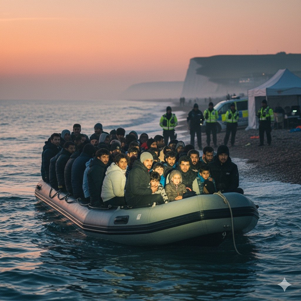 ചെറുബോട്ടുകളിൽ യുകെയിലെത്തിയ അഭയാർത്ഥികളുടെ എണ്ണം വീണ്ടും ഉയരുന്നു; 24 മണിക്കൂറിനുള്ളിൽ 1,000 കടന്നു