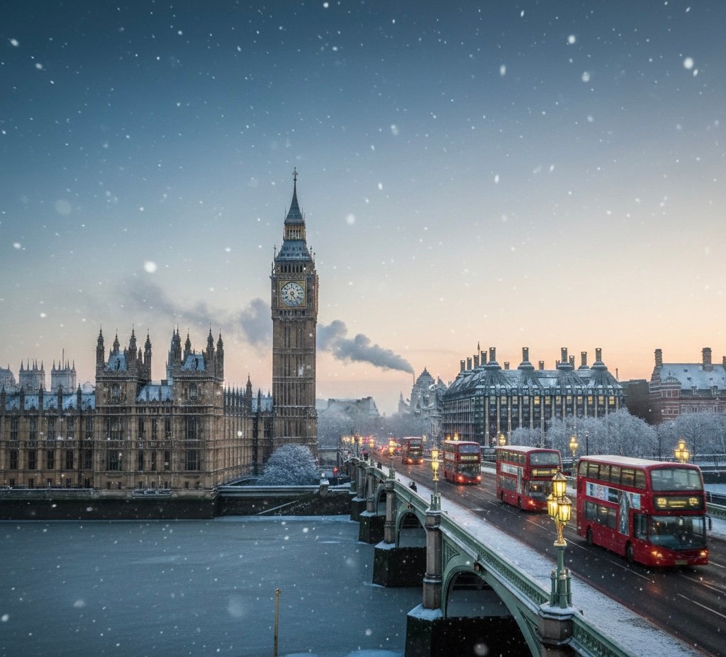 യുകെയിൽ തണുപ്പുകാലം കനക്കുന്നു: ലണ്ടൻ വരെ മഞ്ഞുവീഴ്ച പ്രവചിച്ച് ‘സ്‌നോ ബോംബ്’; താപനില -9C ലേക്ക് കൂപ്പുകുത്തും